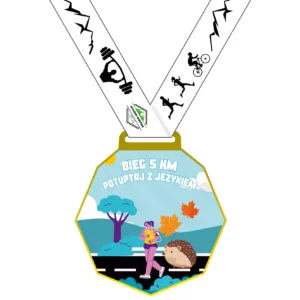 Bieg wirtualny 5 km - potuptaj z jeżykiem - wyzwanie biegowe - sportowe