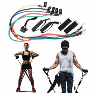 Gumy oporowe Guma oporowa do ćwiczeń - Exercise bands set - 10 elementów