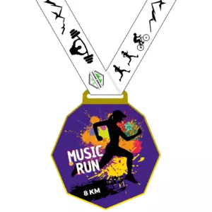 Bieg wirtualny 8 km z MUZYKĄ- biegi wirtualne - wyzwanie sportowe biegowe